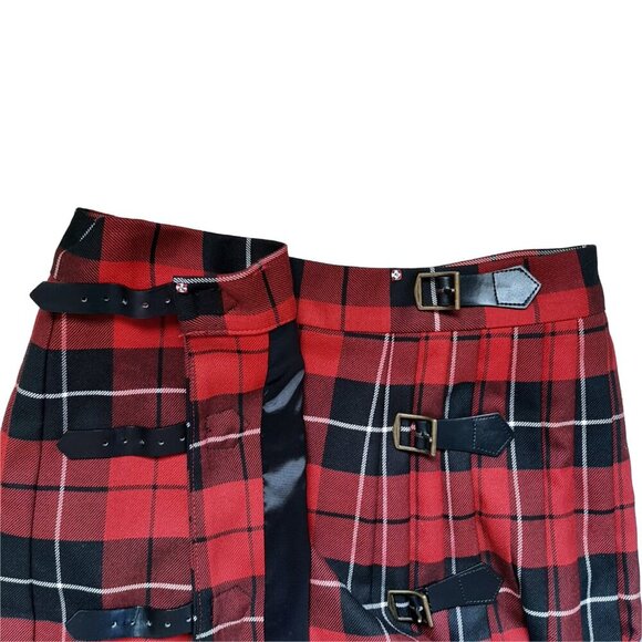 Brooks Brothers Red Plaid Kilt High Wasit Maxi Wrap Skirt | Size 0 - Picture 8 of 9